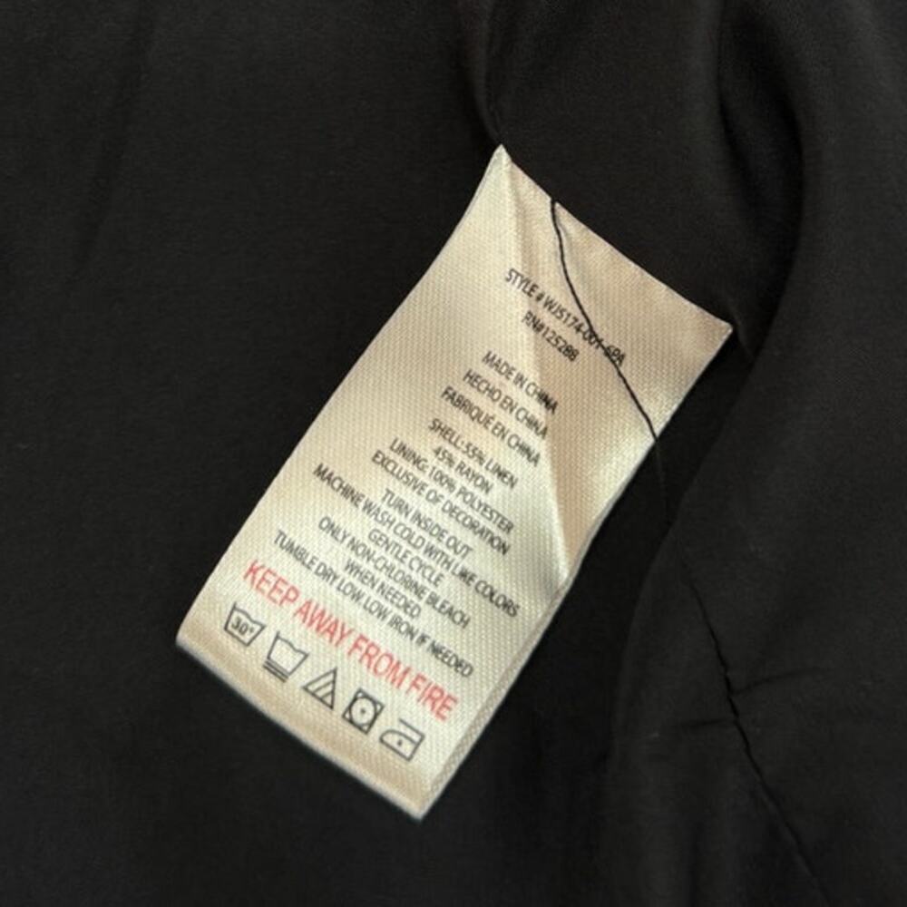 Jason Wu Linen Cropped Blazer in Black size Small - Picture 4 of 7